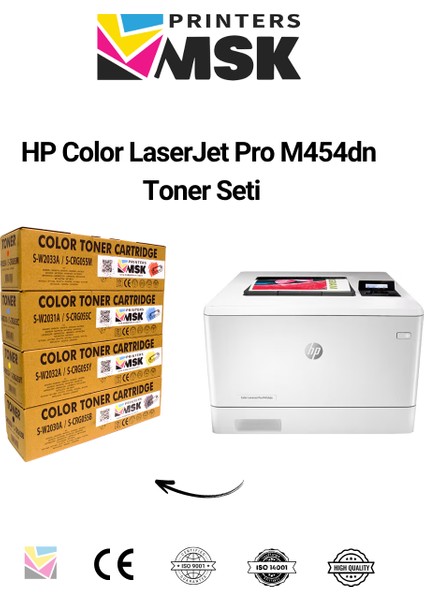 Hp Color Laserjet Pro M454DN Toner Seti