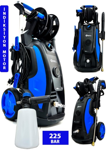 Rapco 225 Bar Indiksiyon Motor 3200 Watt Profesyonel Yüksek Basınçlı Yıkama Makinesi