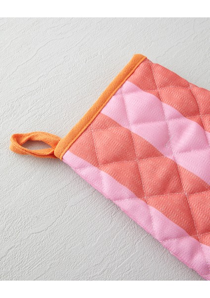 Summer Orange Polyester 2'li Mutfak Seti 17X30 cm + 20X20 cm Kırmızı-Pembe modelleri