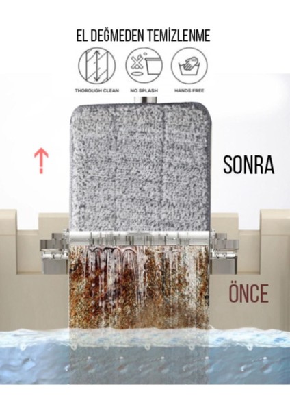 3'lü Mikrofiber Bezli Çok Amaçlı Temizlik Seti, Spin Mop ile Kolay Temizlik modelleri