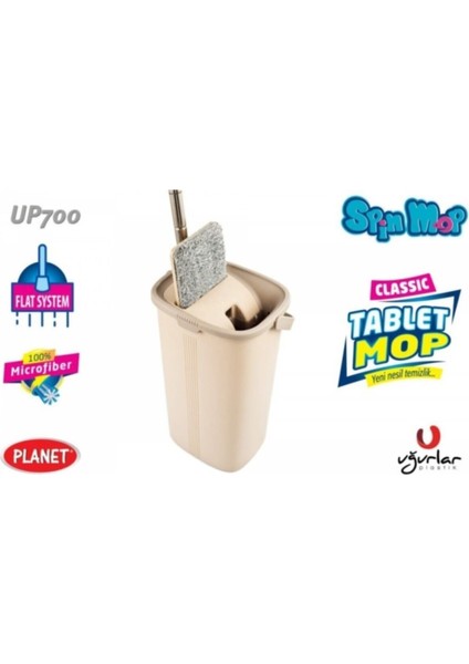 3'lü Mikrofiber Bezli Çok Amaçlı Temizlik Seti, Spin Mop ile Kolay Temizlik fırsatları