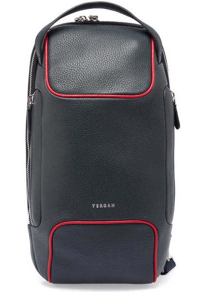 Lacivert Hakiki Deri Erkek Çapraz Askılı Çanta - S1AC00021455-N74