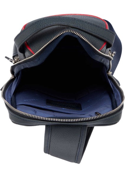Lacivert Hakiki Deri Erkek Çapraz Askılı Çanta - S1AC00021455-N74 fırsatları