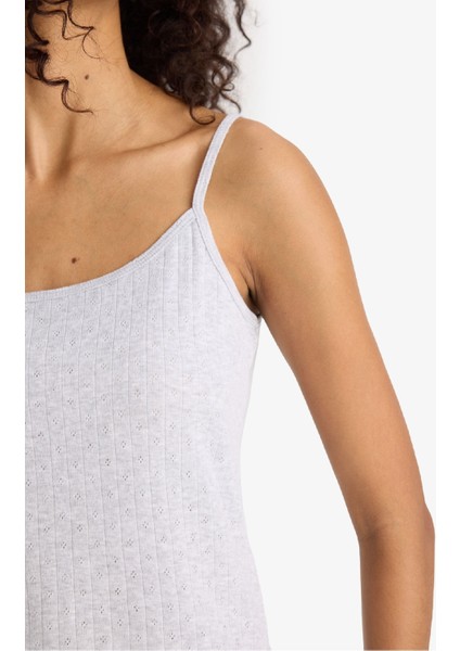 Regular Fit Pijama Takımı Askılı Üst Esnek Belli Şort-Fall in Love F6138AX25SM