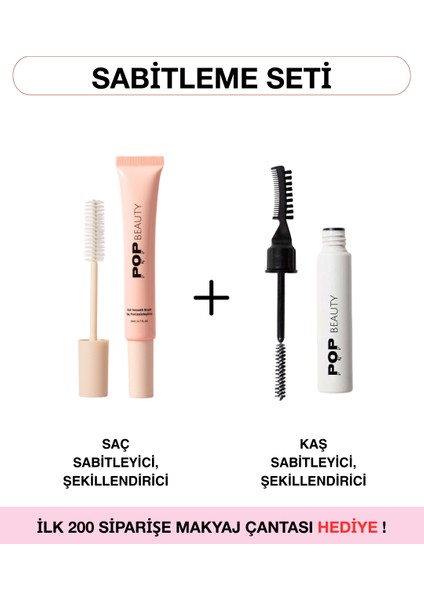 Saç & Kaş Sabitleyici, Şekillendirici Set (Saç Pürüzsüzleştirici, Kaş Sabitleyici)