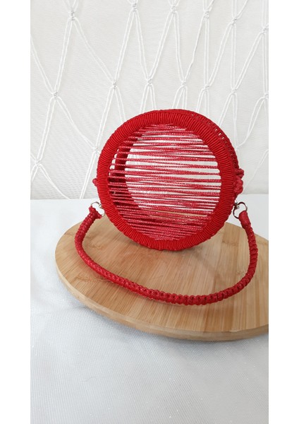 Laldizayn El Örgüsü Makrome Çanta / El Yapımı Yuvarlak Mini Boy El Çantası modelleri