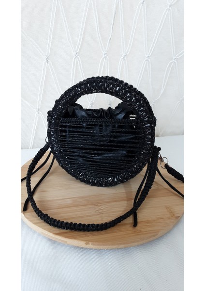 Laldizayn El Örgüsü Makrome Çanta / El Yapımı Yuvarlak Mini Boy El Çantası fiyatları