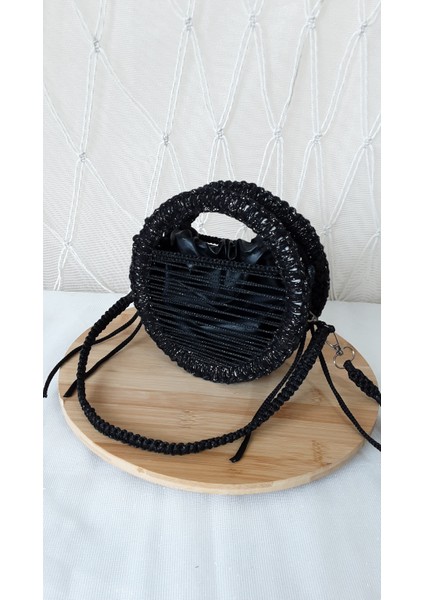 Laldizayn El Örgüsü Makrome Çanta / El Yapımı Yuvarlak Mini Boy El Çantası modelleri