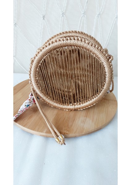 Laldizayn El Örgüsü Makrome Çanta / El Yapımı Yuvarlak Mini Boy El Çantası fiyatları