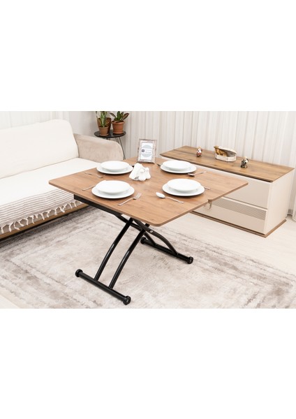 Akıllı Sehpa Mini Juppo Üst Tabla Mdf Oval Köşe Alt Ayak Siyah Dışa Kıvrım fırsatları