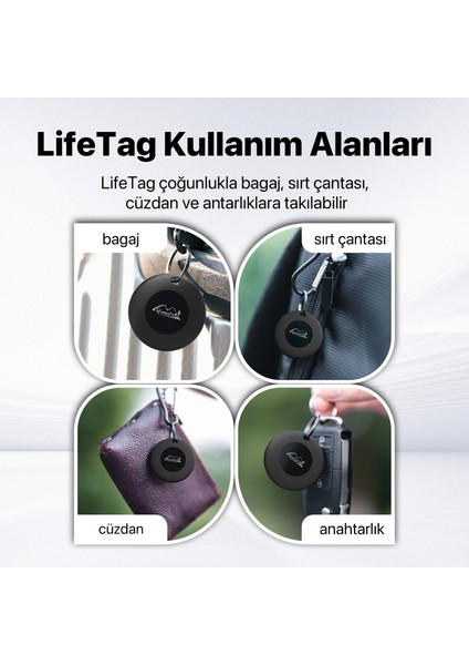 MiLi Mitag Airtag Apple ile Uyumlu Apple MFI Sertifikalı Akıllı Takip Cihazı Kılıfsız Siyah fırsatları