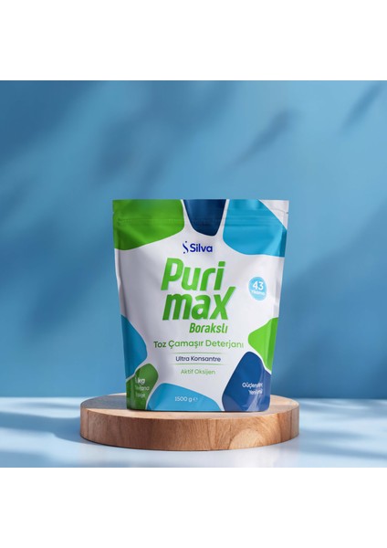 Purimax Toz Çamaşır Deterjanı Ultra Konsantre - 9.6 kg Deterjana Eşdeğer 1500 gr