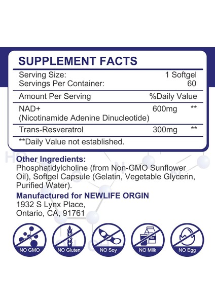Liposomal Nad+ 900 Mg Trans Resveratrol Nmn Aging Defense, Energy, Longevity 60 Softgels indirimleri