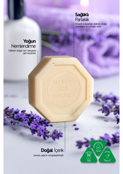 Lavanta Yağlı Taş Sabun 3'lü Eko Paket Yağ Dengesi ve Ferahlatıcı Cilt Bakımı - 3X125 gr fiyatları