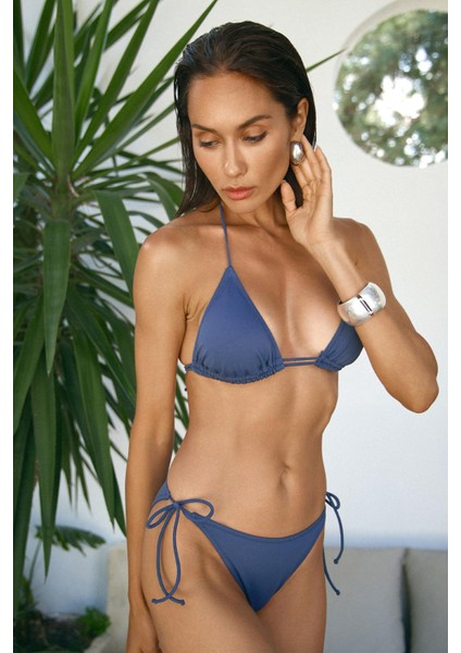 Üçgen Bikini Set Lacivert modelleri