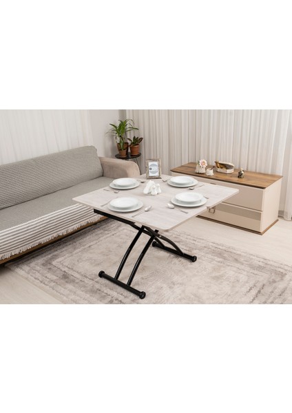 Akıllı Sehpa Mini Juppo Üst Tabla Mdf Oval Köşe Alt Ayak Siyah Dışa Kıvrım fırsatları
