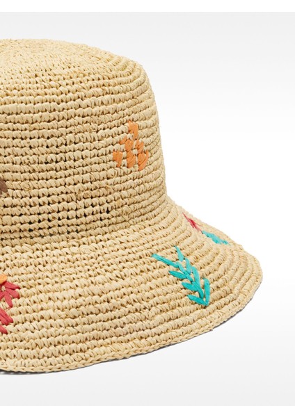Hasır Etkili Bucket Şapka