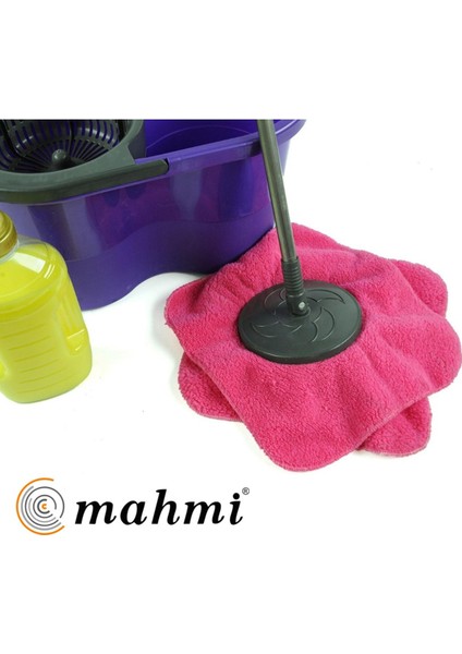 Dönerli Vileda Mop Başlığı 2'li, pratik temizlik seti, pembe renk, yedek ve uyumlu