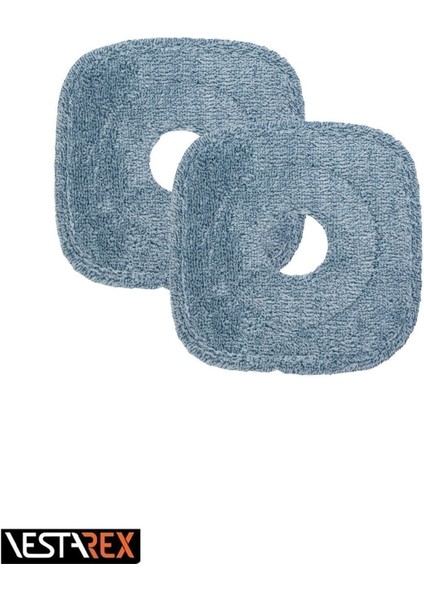 2'li Su Ayırıcı Mop Yedek Bezleri, Gri, Uyumlu ve Pratik Temizlik Çözümü