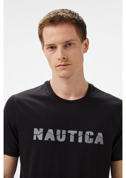 Erkek Regular Fit Baskılı T-Shirt - Siyah fırsatları