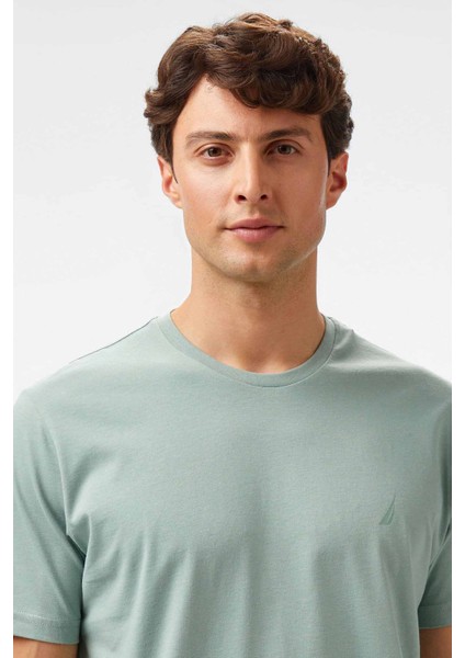 Erkek Regular Fit Baskılı T-Shirt - Yeşil fırsatları