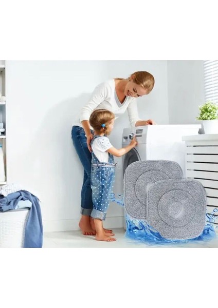 2'li Su Ayırıcı Mop Yedek Bezleri, Gri, Uyumlu ve Pratik Temizlik Çözümü fiyatları