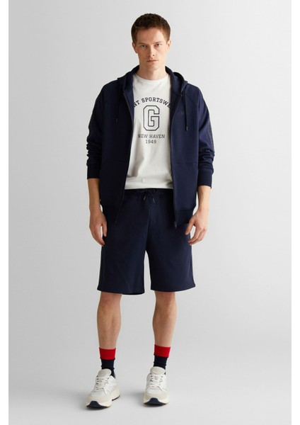 Erkek Regular Fit Kapüşonlu Sweatshirt - Lacivert