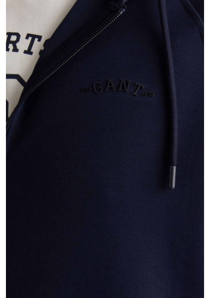 Erkek Regular Fit Kapüşonlu Sweatshirt - Lacivert