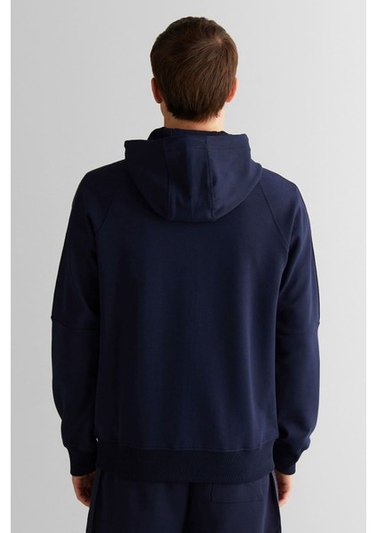 Erkek Regular Fit Kapüşonlu Sweatshirt - Lacivert fiyatları