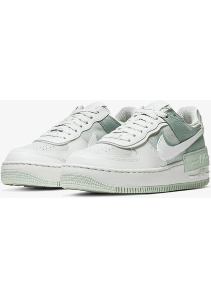 Air Force 1 07 Af1 Leather Gray Green Unisex Snaker Hakiki Deri Spor Ayakkabı Gri Yeşil