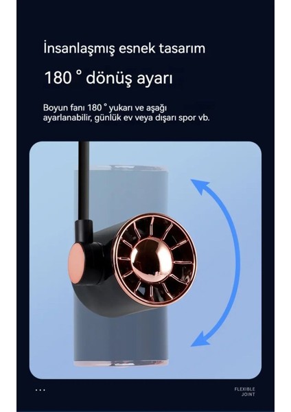 Mini Fan USB Tembel Asılı Boyun Katlanabilir Taşınabilir Küçük Fan Uzun Ömrü Turbo indirimleri