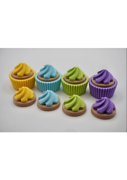 Flexi Lab Creative Cliker’s 3D Cupcake Anahtarlık – Basmalı Fidget Oyuncak & Dekoratif Obje
