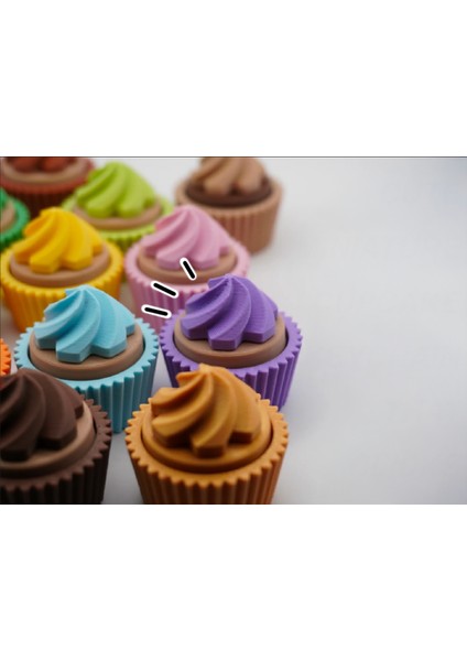 Flexi Lab Creative Cliker’s 3D Cupcake Anahtarlık – Basmalı Fidget Oyuncak & Dekoratif Obje