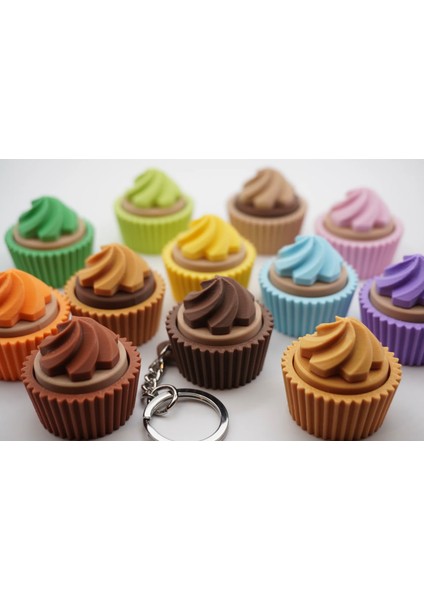 Flexi Lab Creative Cliker’s 3D Cupcake Anahtarlık – Basmalı Fidget Oyuncak & Dekoratif Obje