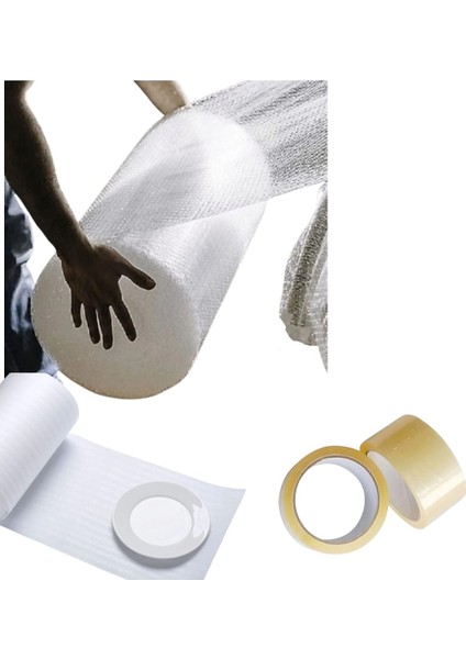 Mini Eko Taşınma Seti 1 Adet Kolibandı + 20 cm x 5 Metre Şilte + 100 cm x 5 Metre Balonlu Naylon