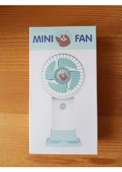 Şarjli Mini El Fanı Masa Fanı Soğutucu Masa Üstü Vantilatör Usb Stantlı Cep Telefonu Tutucu Mavi indirimleri