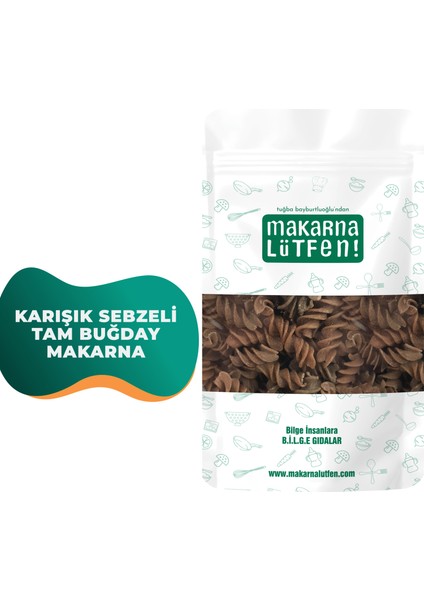 Karışık Sebzeli Tam Buğday Makarna (200 gram)