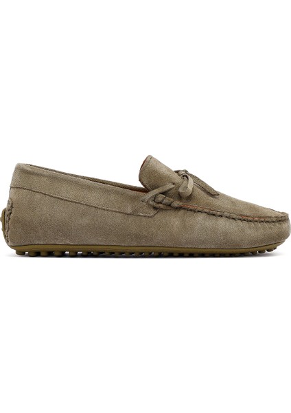 Erkek Haki Süet Deri Loafer 25SFD633110