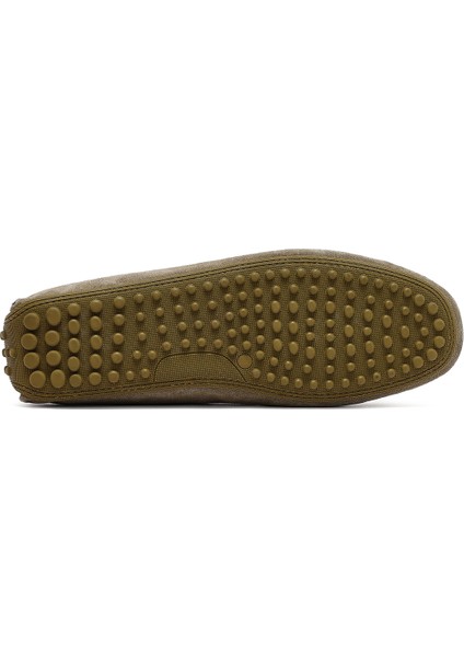 Erkek Haki Süet Deri Loafer 25SFD633110