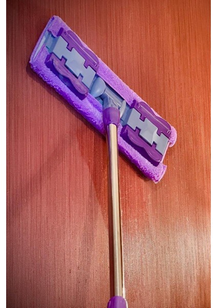 Mor mikrofiber mandallı yüzey temizleyici seti, cam, duvar, fayans ve ahşap temizliği için modelleri