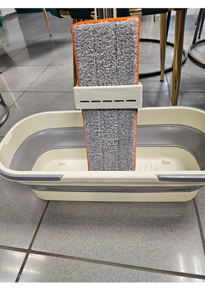 Katlanabilir Mikrofiber Paspas Seti, Pratik ve Temiz Yer Kaplamayan Krem Renk indirimleri