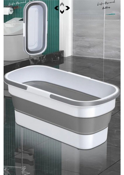 Katlanabilir Mikrofiber Paspas Seti, Pratik ve Temiz Yer Kaplamayan Krem Renk