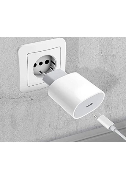 iPhone 8-11-12-12-14 Pro Max Uyumlu 25W Type-C Şarj Başlığı + Usb-C To Lightning Kablosu modelleri