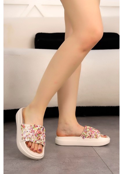 Eva 02 Taş Detaylı Terlik