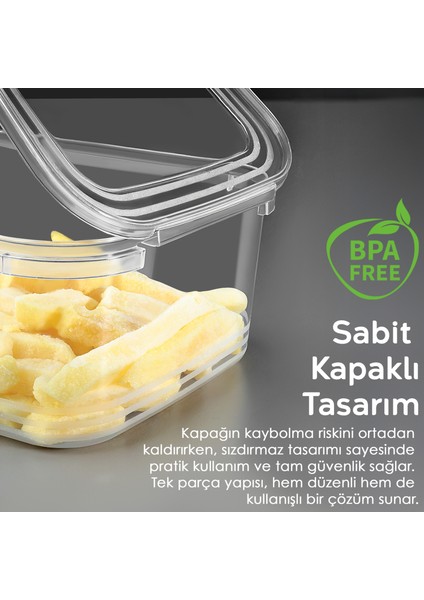 20 Adet Sızdırmaz Kendinden Kapaklı Derin Dondurucuya Uygun Saklama Kabı Düzenleyici Erzak Kabı 2 Lt modelleri