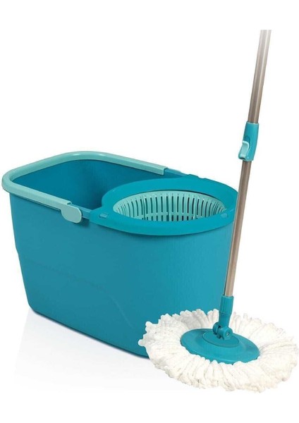 Pratik microfiber temizlik seti, kovalı ve mop ile temizlik kolaylığı sağlar, yedek seçenekli