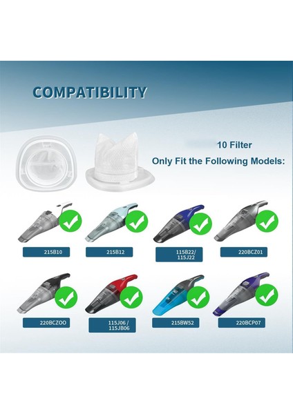 Black Decker HNVCF10 Black Decker Elektrikli Süpürge Aksesuarları Filtre Filtre Elemanı Manuel Elektrikli Süpürge Için Uygundur (Yurt Dışından) modelleri