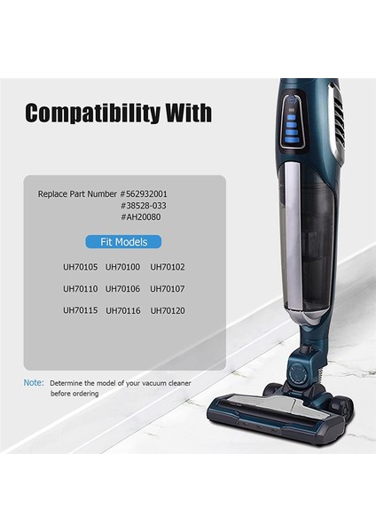 562932001 38528-033 Hoover Windtunnel Torbasız Dik Süpürge UH70105 UH70100 UH70102 UH70110 4 Adet Için Vakum Kemeri (Yurt Dışından)