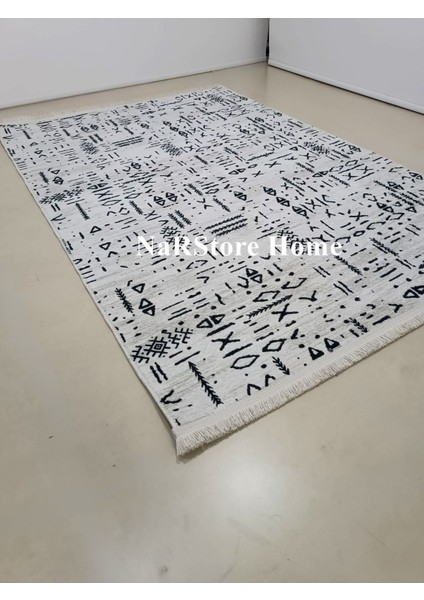 Iskandinav Saçaklı Kabartmalı Krem Kaymaz Taban Yıkanabilir Kesme Yolluk Halı fırsatları