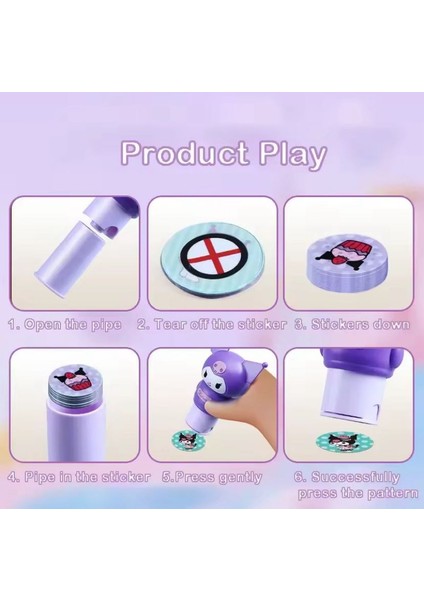 Kuromi Figür Sanrio 25 Adet Sticker Damga Kaşe Figür modelleri